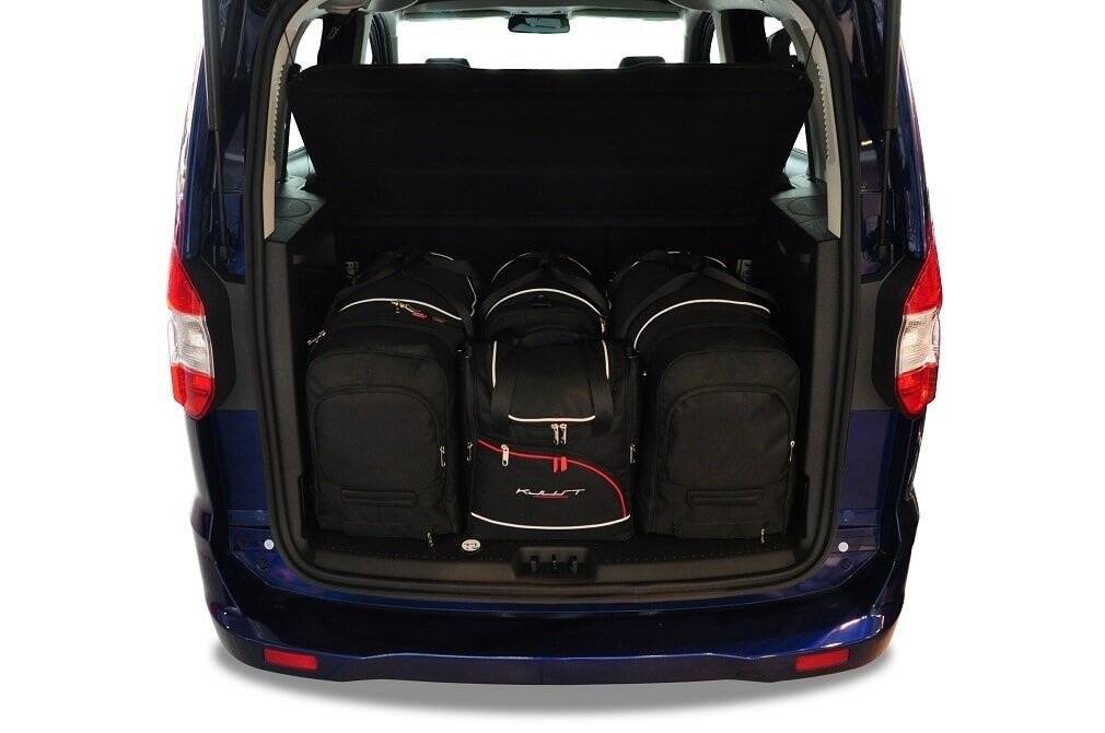 Torby KJUST AERO do Ford Tourneo Courier I — zestaw ułożony w bagażniku