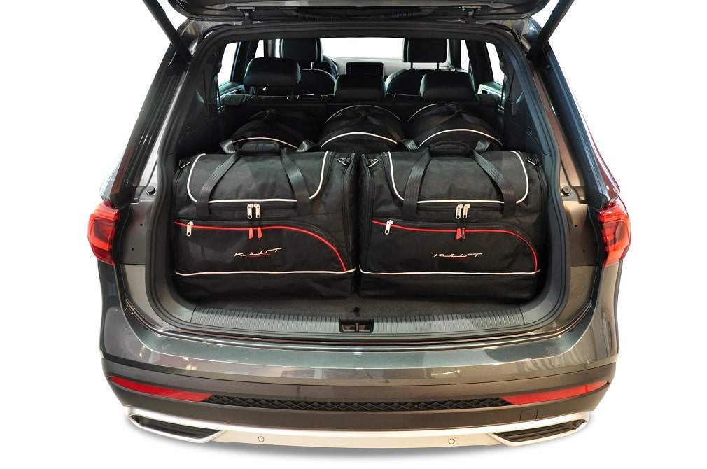 Torby KJUST SPORT do Seat Tarraco 7-seater I (KN2) — zestaw ułożony w bagażniku
