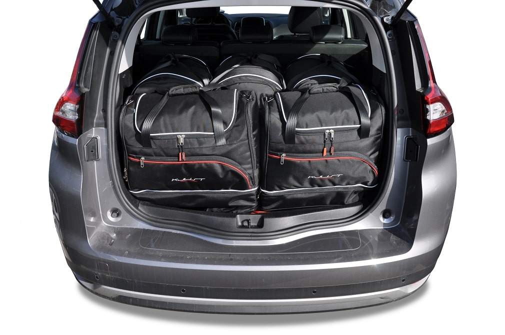Torby KJUST SPORT do Renault Grand Scenic III — zestaw ułożony w bagażniku