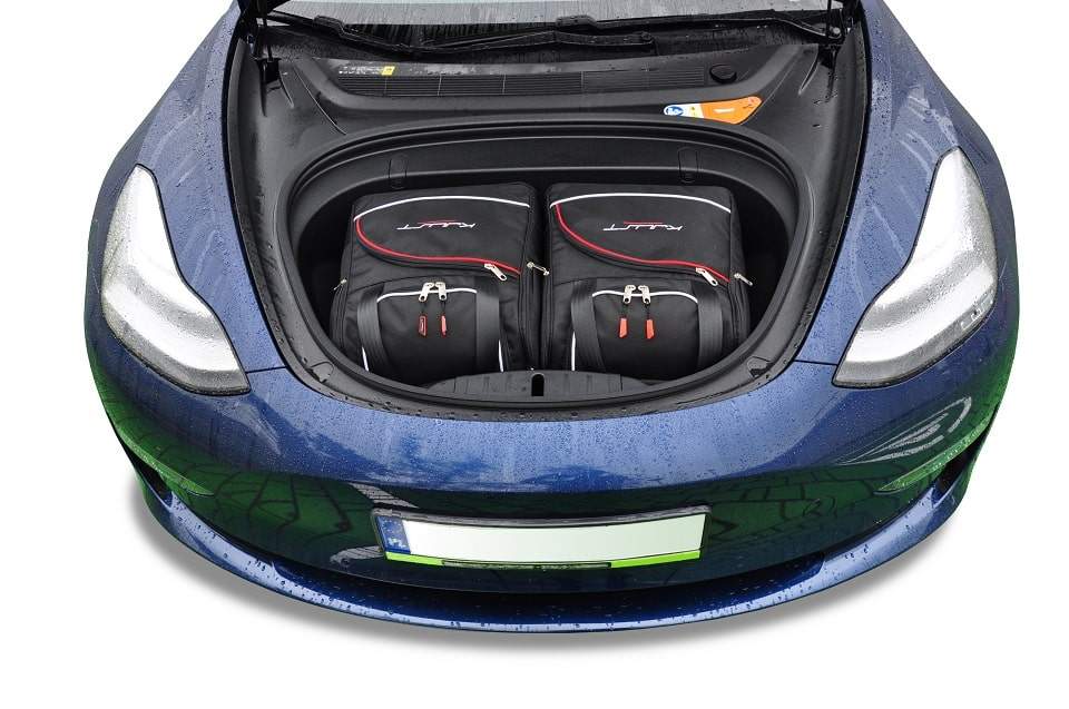 Torby KJUST AERO do Tesla Model 3 I (5YJ3) — zestaw ułożony w bagażniku
