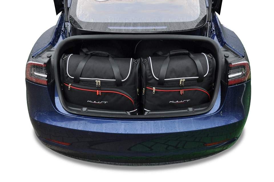 Torby KJUST AERO do Tesla Model 3 I (5YJ3) — zestaw ułożony w bagażniku
