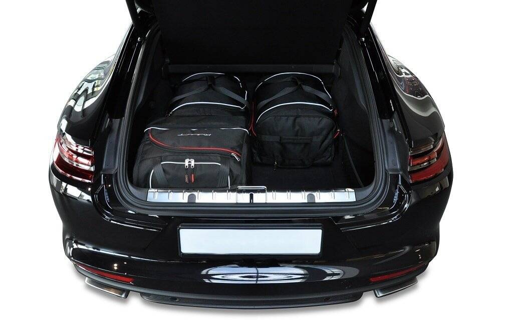 Torby KJUST SPORT do Porsche Panamera Plug-In Hybrid II (971) — torby wyjmowane z bagażnika krok po kroku