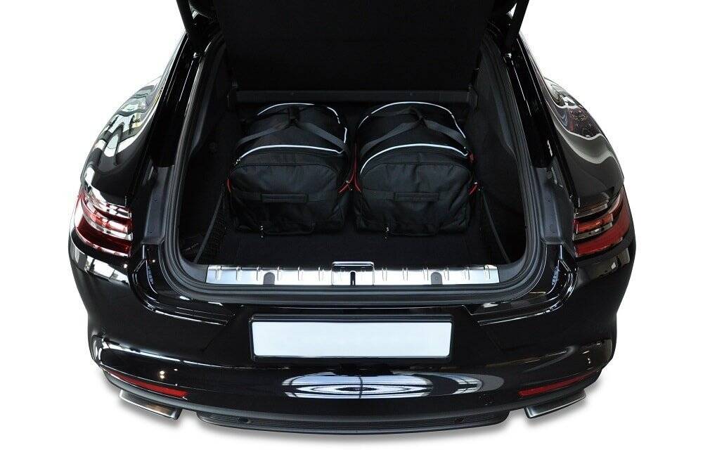 Torby KJUST SPORT do Porsche Panamera Plug-In Hybrid II (971) — torby wyjmowane z bagażnika krok po kroku