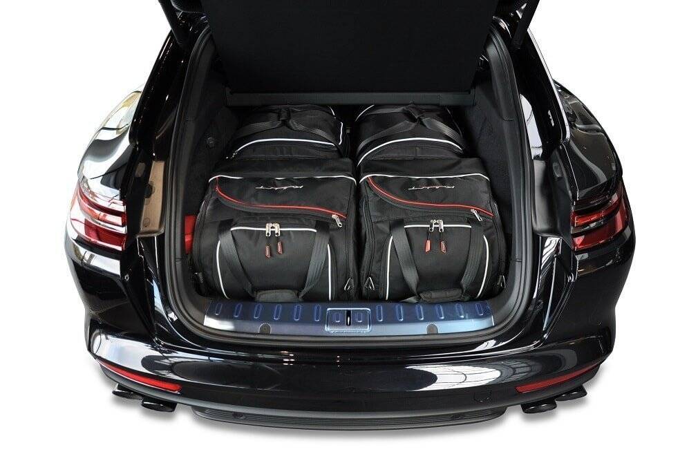 Torby KJUST SPORT do Porsche Panamera Sport Turismo II (971) — zestaw ułożony w bagażniku