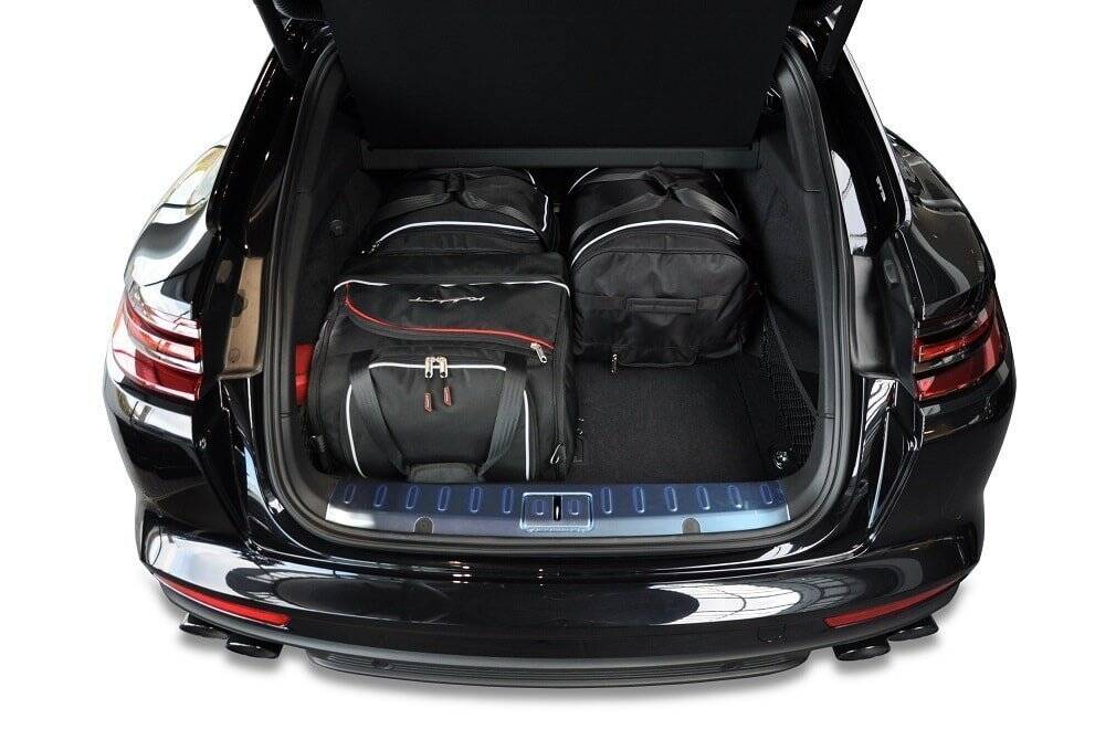 Torby KJUST SPORT do Porsche Panamera Sport Turismo Plug-In Hybrid II (971) — torby wyjmowane z bagażnika krok po kroku