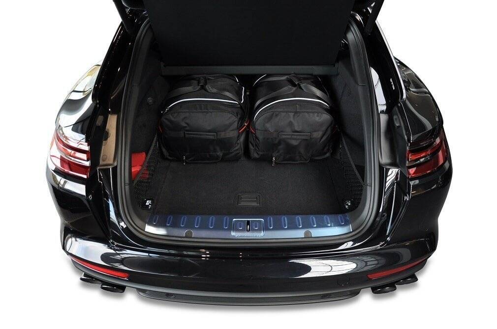 Torby KJUST SPORT do Porsche Panamera Sport Turismo Plug-In Hybrid II (971) — torby wyjmowane z bagażnika krok po kroku