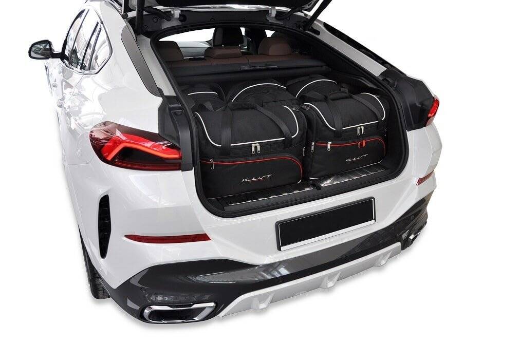 Torby KJUST AERO do BMW X6 / X6 M G06 — zestaw ułożony w bagażniku