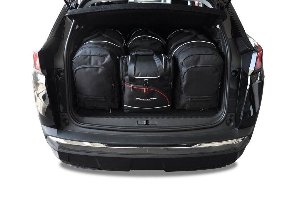 Torby KJUST AERO do Peugeot 3008 Plug-In Hybrid II (P84E) — zestaw ułożony w bagażniku