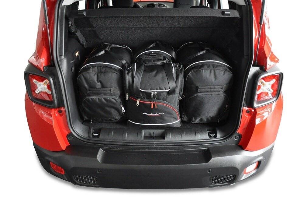 Torby KJUST AERO do Jeep Renegade I (BU/520) — zestaw ułożony w bagażniku