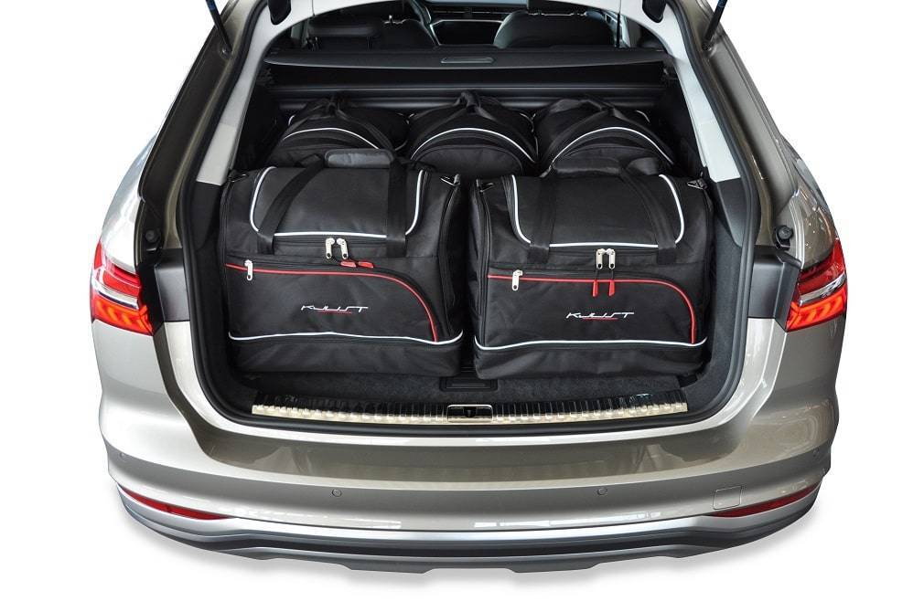 Torby KJUST SPORT do Audi A6 Allroad C8 — zestaw ułożony w bagażniku