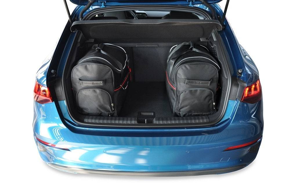 Torby KJUST TROLLEY do Audi A3 Sportback 8Y — torby wyjmowane z bagażnika krok po kroku