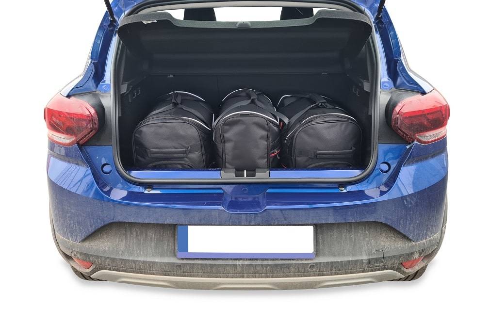 Torby KJUST SPORT do Dacia Sandero Hatchback / Stepway III — zestaw ułożony w bagażniku