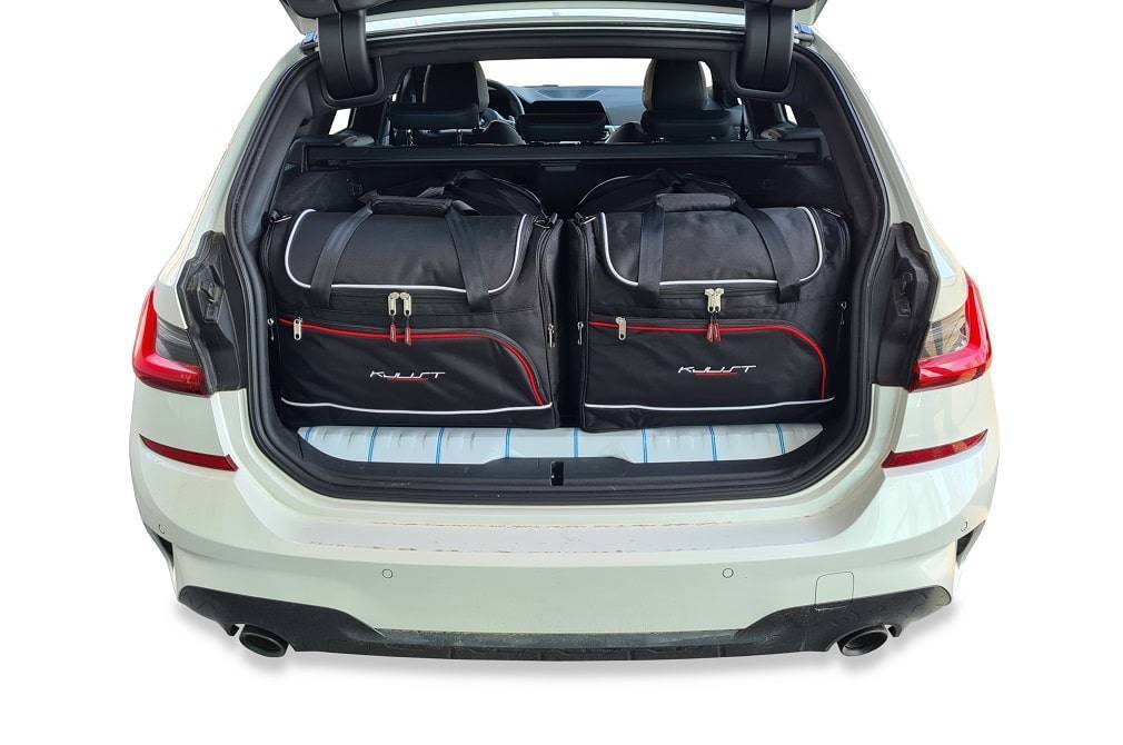 Torby KJUST AERO do BMW 3 Touring Plug-In Hybrid G21 — zestaw ułożony w bagażniku