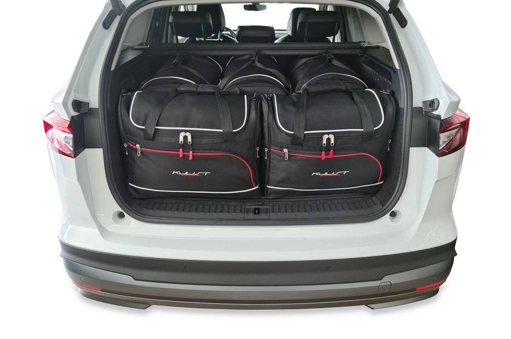 Torby KJUST AERO do Skoda Enyaq iV Electric I — zestaw ułożony w bagażniku