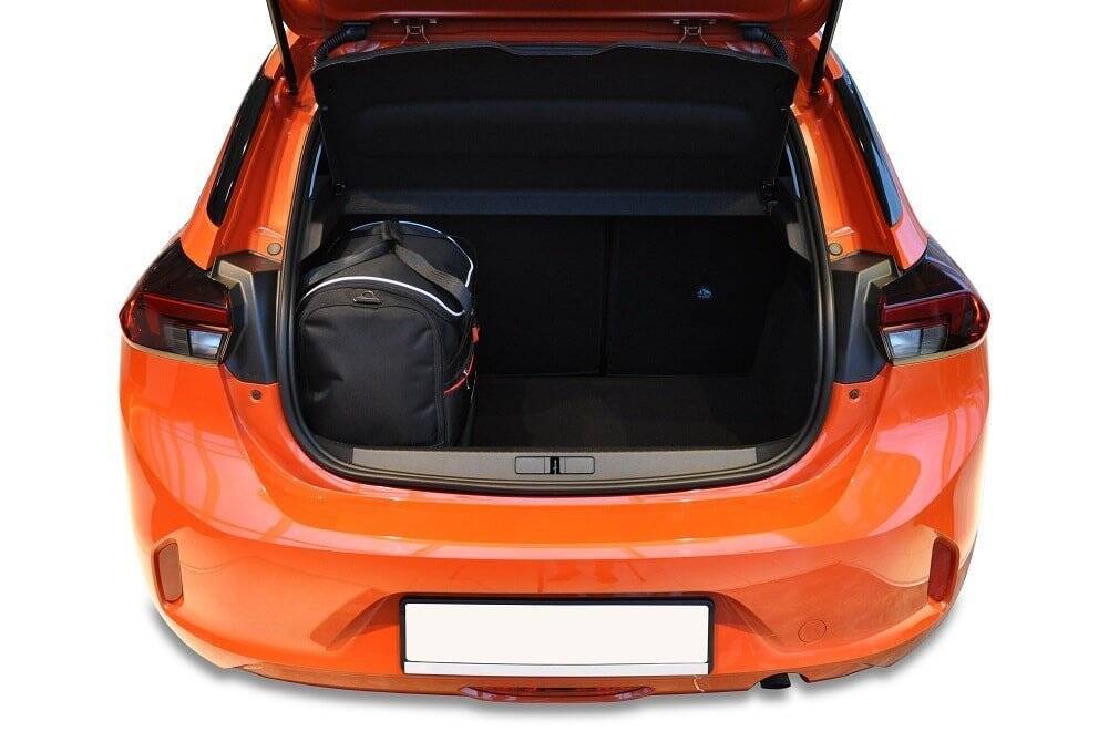 Torby KJUST SPORT do Opel Corsa-e F (P2JO) — torby wyjmowane z bagażnika krok po kroku