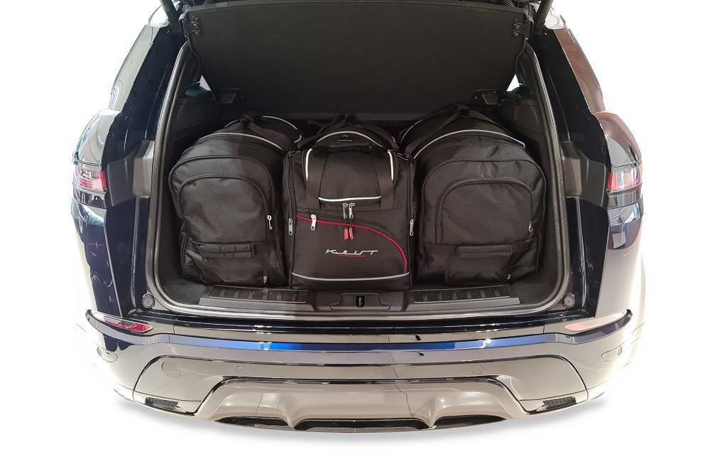 Torby KJUST AERO do Land Rover Range Rover Evoque Plug-In Hybrid II (L551) — zestaw ułożony w bagażniku