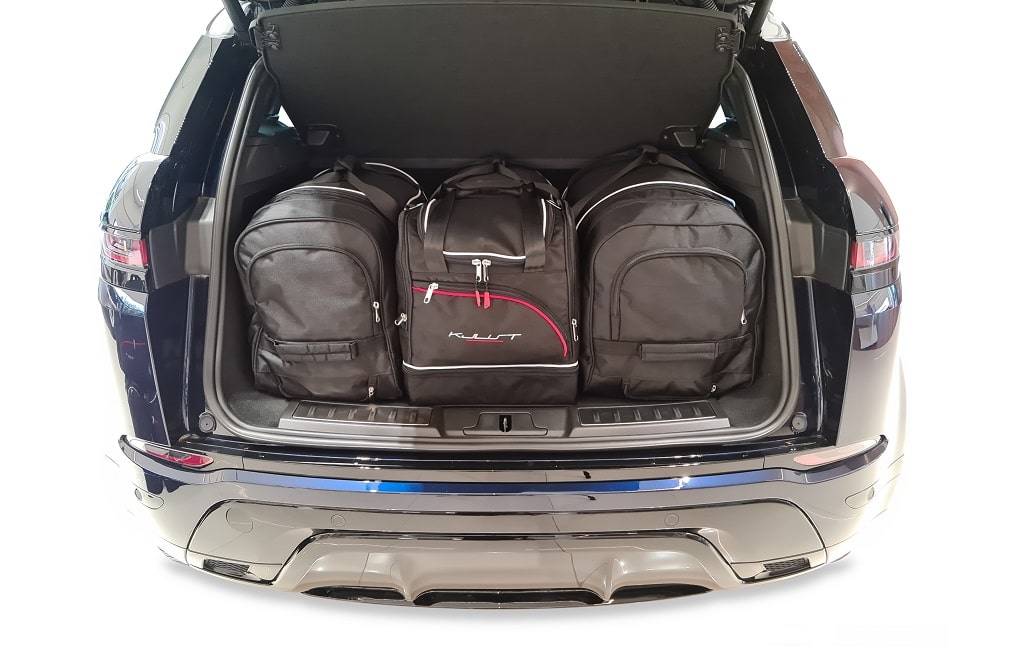 Torby KJUST SPORT do Land Rover Range Rover Evoque Plug-In Hybrid II (L551) — zestaw ułożony w bagażniku