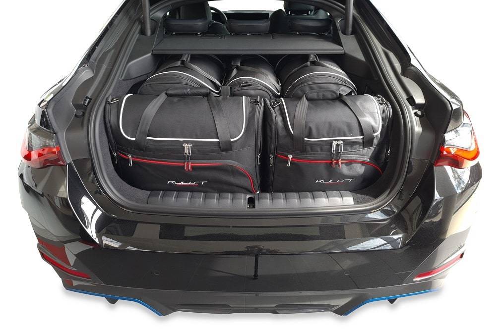Torby KJUST AERO do BMW i4 Gran Coupe G26 — zestaw ułożony w bagażniku