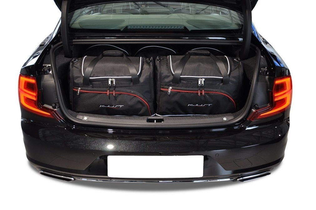 Torby KJUST SPORT do Volvo S90 HEV/MHEV Hybrid II (234) — zestaw ułożony w bagażniku