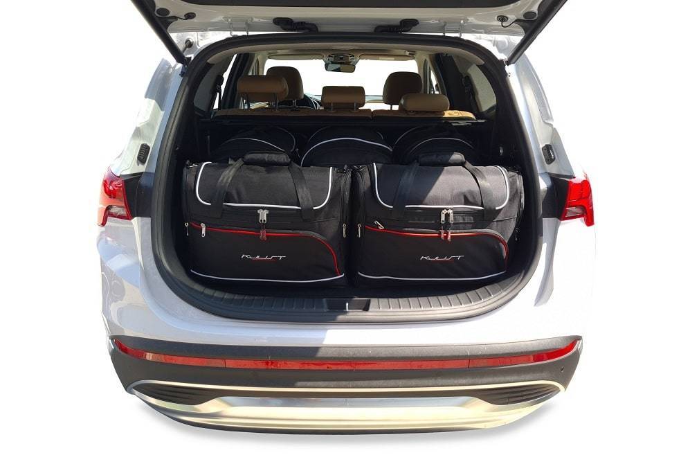 Torby KJUST AERO do Hyundai Santa Fe 5-osobowy IV (TM) — zestaw ułożony w bagażniku