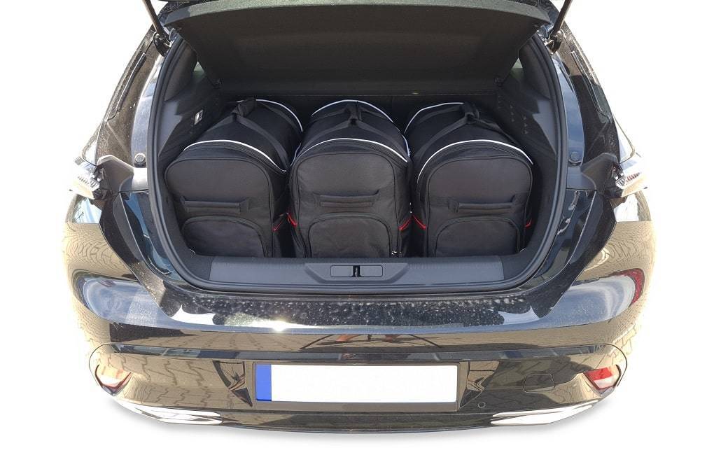 Torby KJUST TROLLEY do Peugeot 308 Hatchback Plug-In Hybrid III (P5) — zestaw ułożony w bagażniku