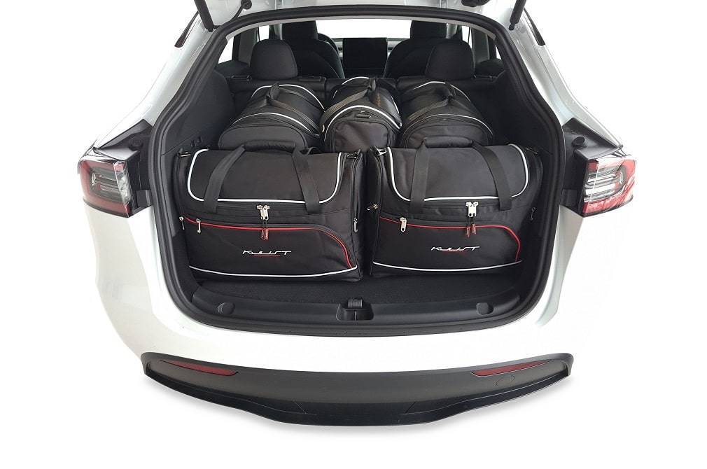 Torby KJUST AERO do Tesla Model Y I (5YJY) — zestaw ułożony w bagażniku