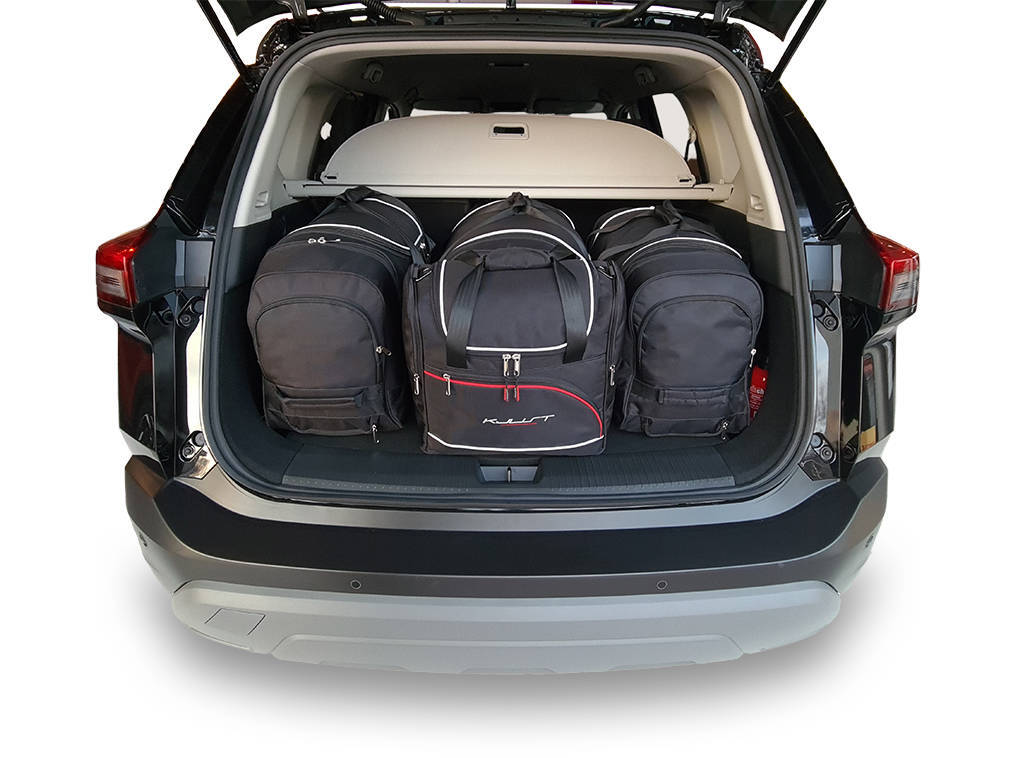 Torby KJUST AERO do Nissan X-Trail Hybrid IV — zestaw ułożony w bagażniku