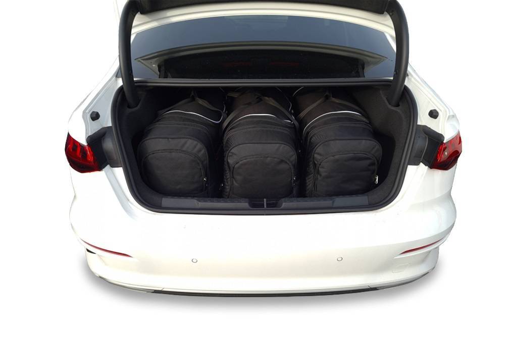 Torby KJUST TROLLEY do Audi A3 Limousine 8Y — zestaw ułożony w bagażniku
