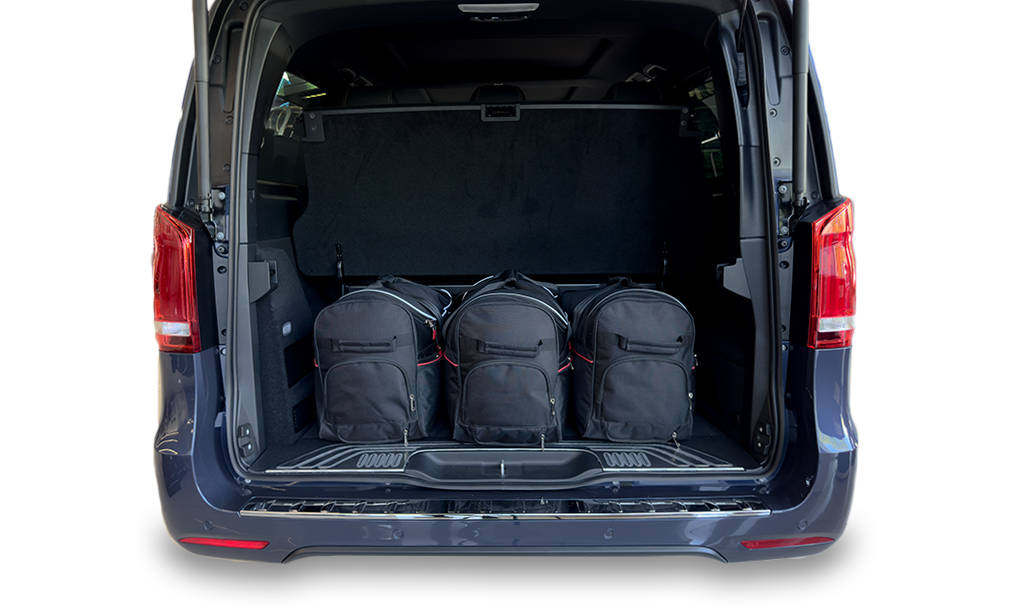 Torby KJUST SPORT do Mercedes-Benz EQV Long W447 A2 — torby wyjmowane z bagażnika krok po kroku