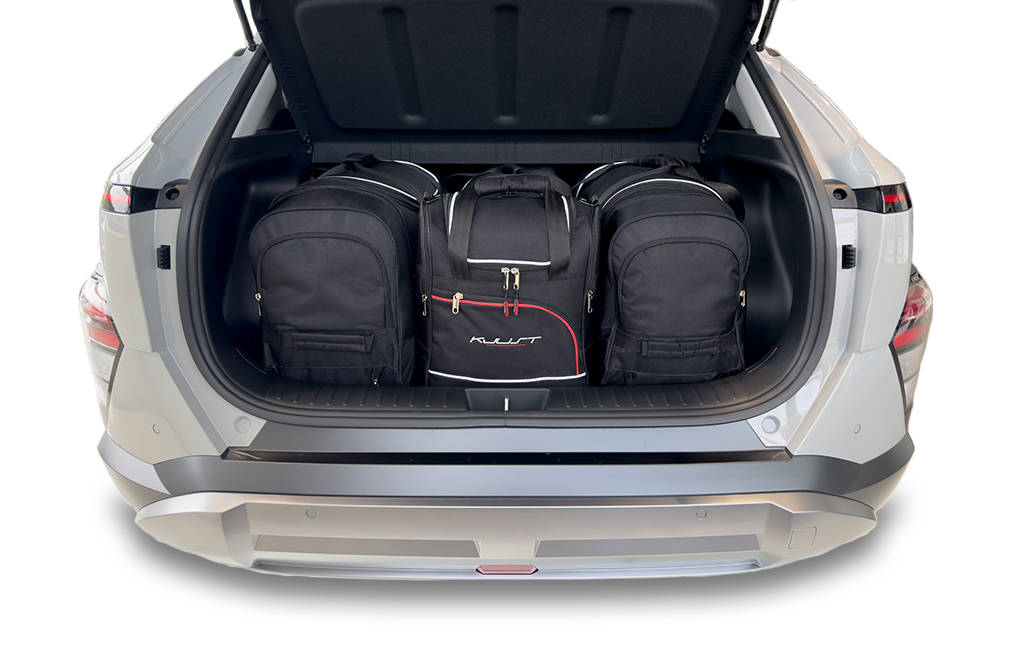 Torby KJUST AERO do Hyundai Kona II (SX2) — zestaw ułożony w bagażniku