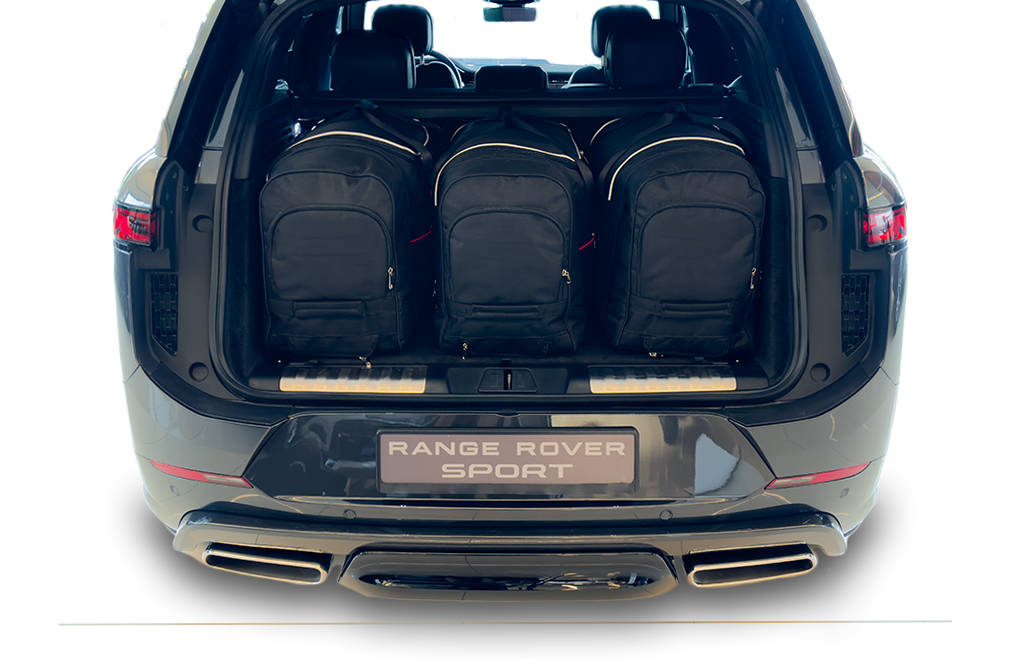 Torby KJUST TROLLEY do Land Rover Range Rover Sport III (L461) — zestaw ułożony w bagażniku