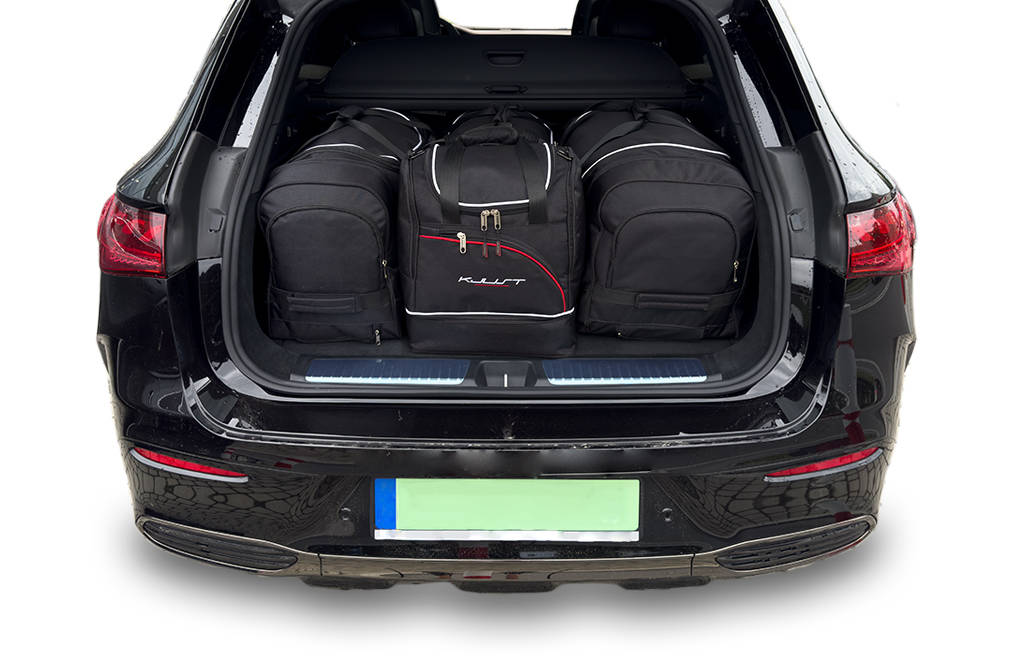Torby KJUST SPORT do Mercedes-Benz EQE SUV Electric X294 — zestaw ułożony w bagażniku