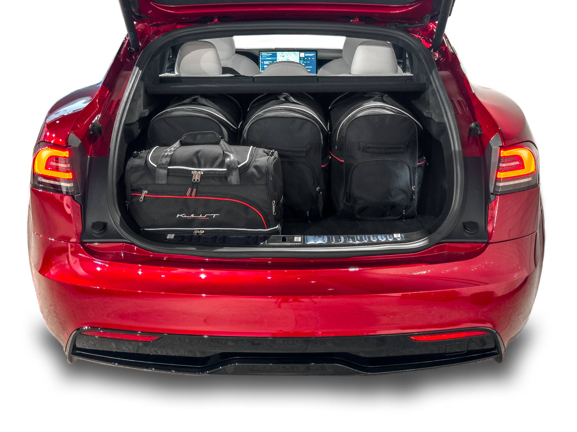Torby KJUST SPORT do Tesla Model S I (5YJS) — torby wyjmowane z bagażnika krok po kroku