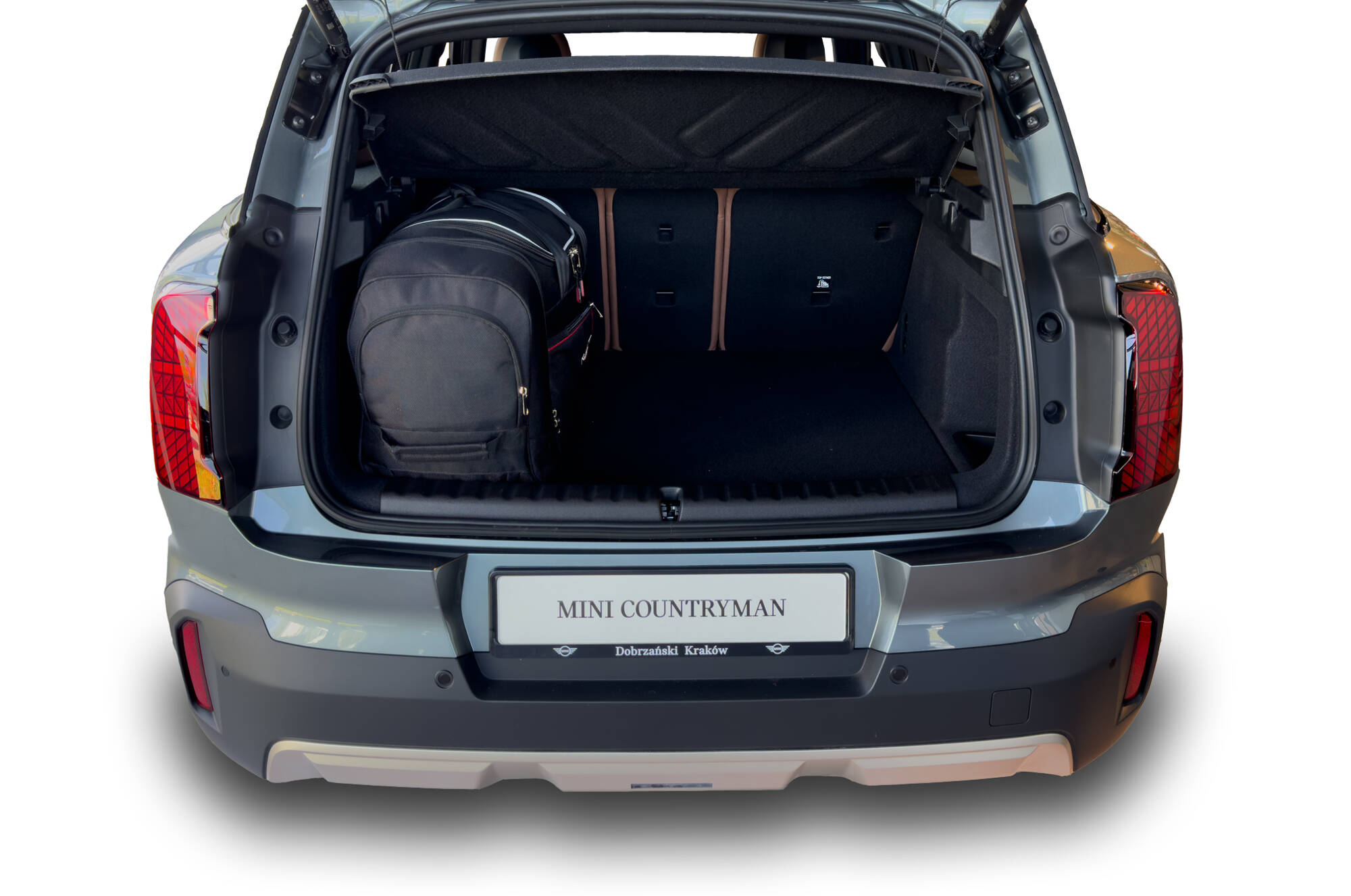 Torby KJUST TROLLEY do Mini Countryman EV U25 — torby wyjmowane z bagażnika krok po kroku