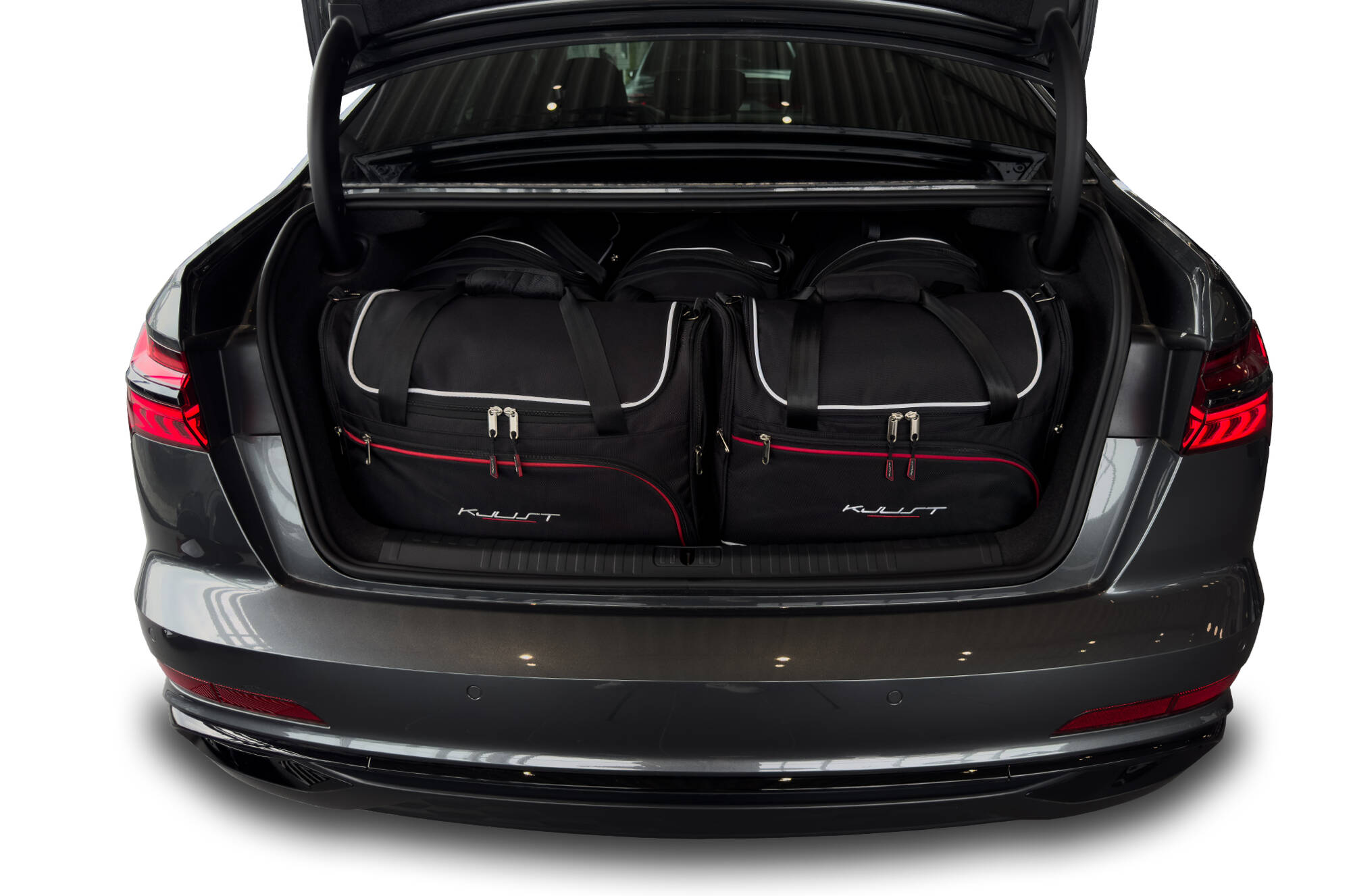Torby KJUST AERO do Audi A6 / S6 Limousine C8 — zestaw ułożony w bagażniku