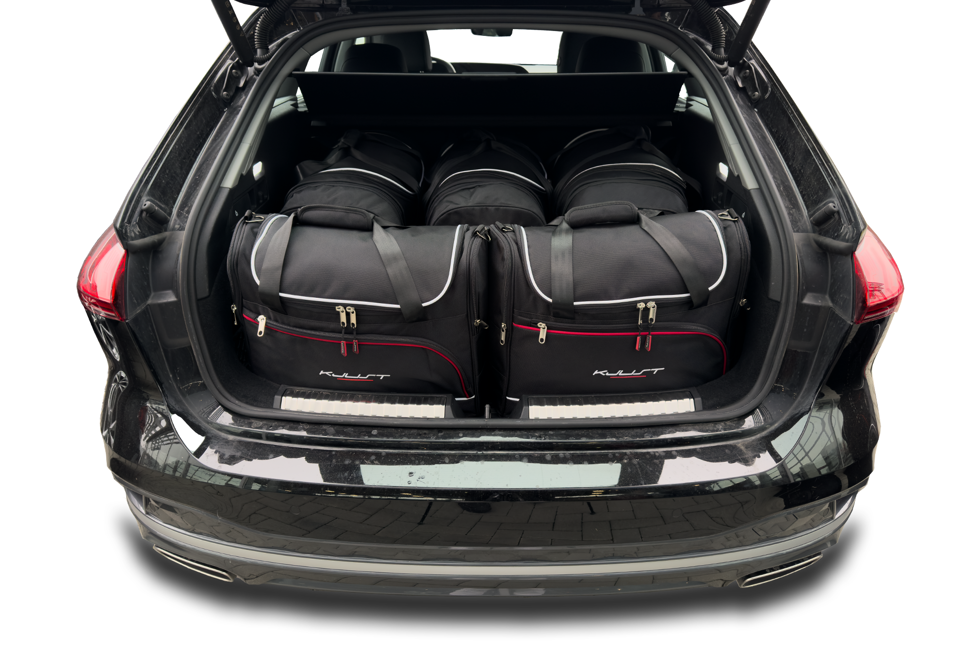 Torby KJUST AERO do Audi A5 / S5 Avant Mild-Hybrid B10 — zestaw ułożony w bagażniku