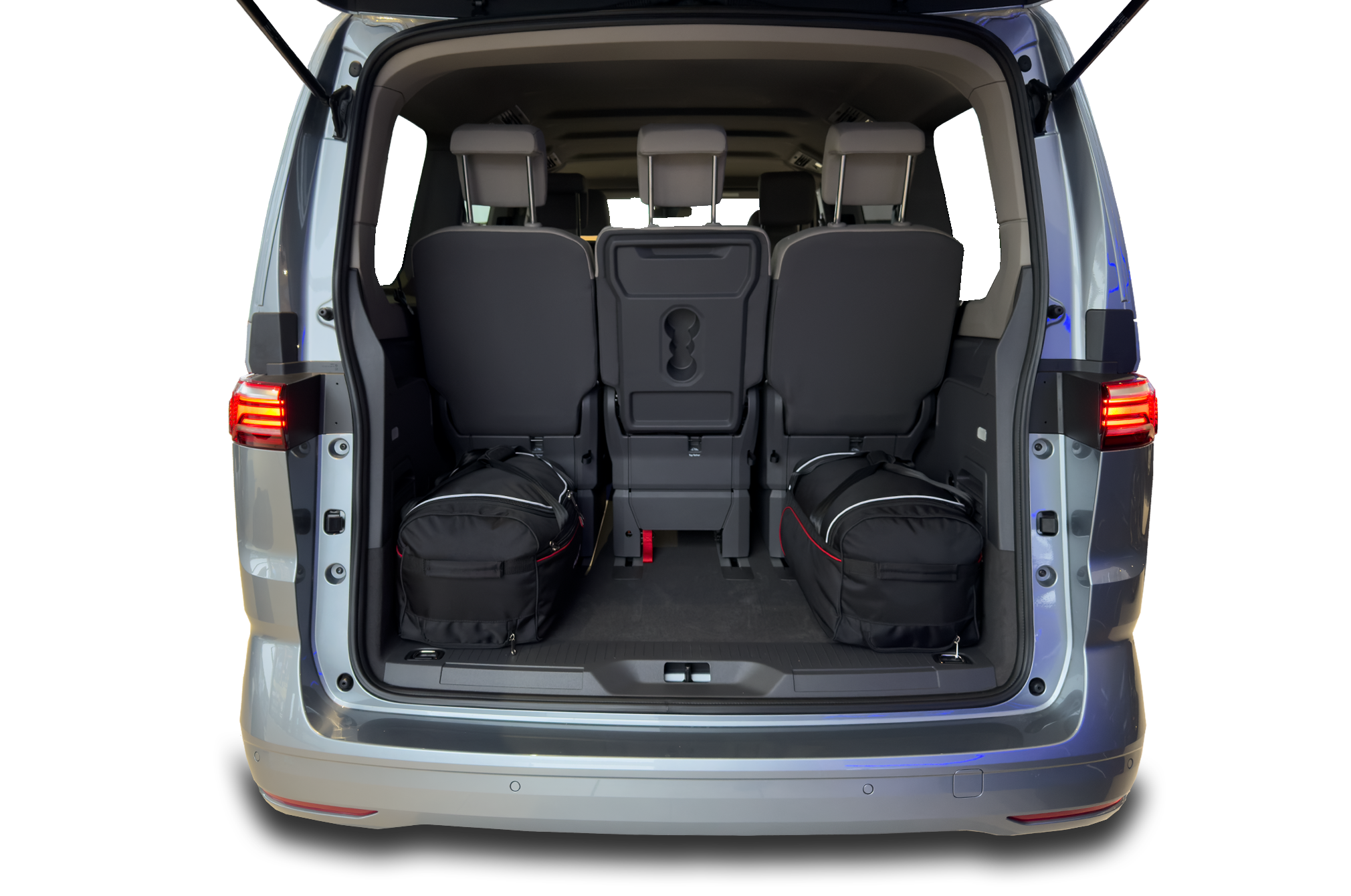 Torby KJUST TROLLEY do Volkswagen Multivan L2 Plug-In Hybrid T7 — torby wyjmowane z bagażnika krok po kroku