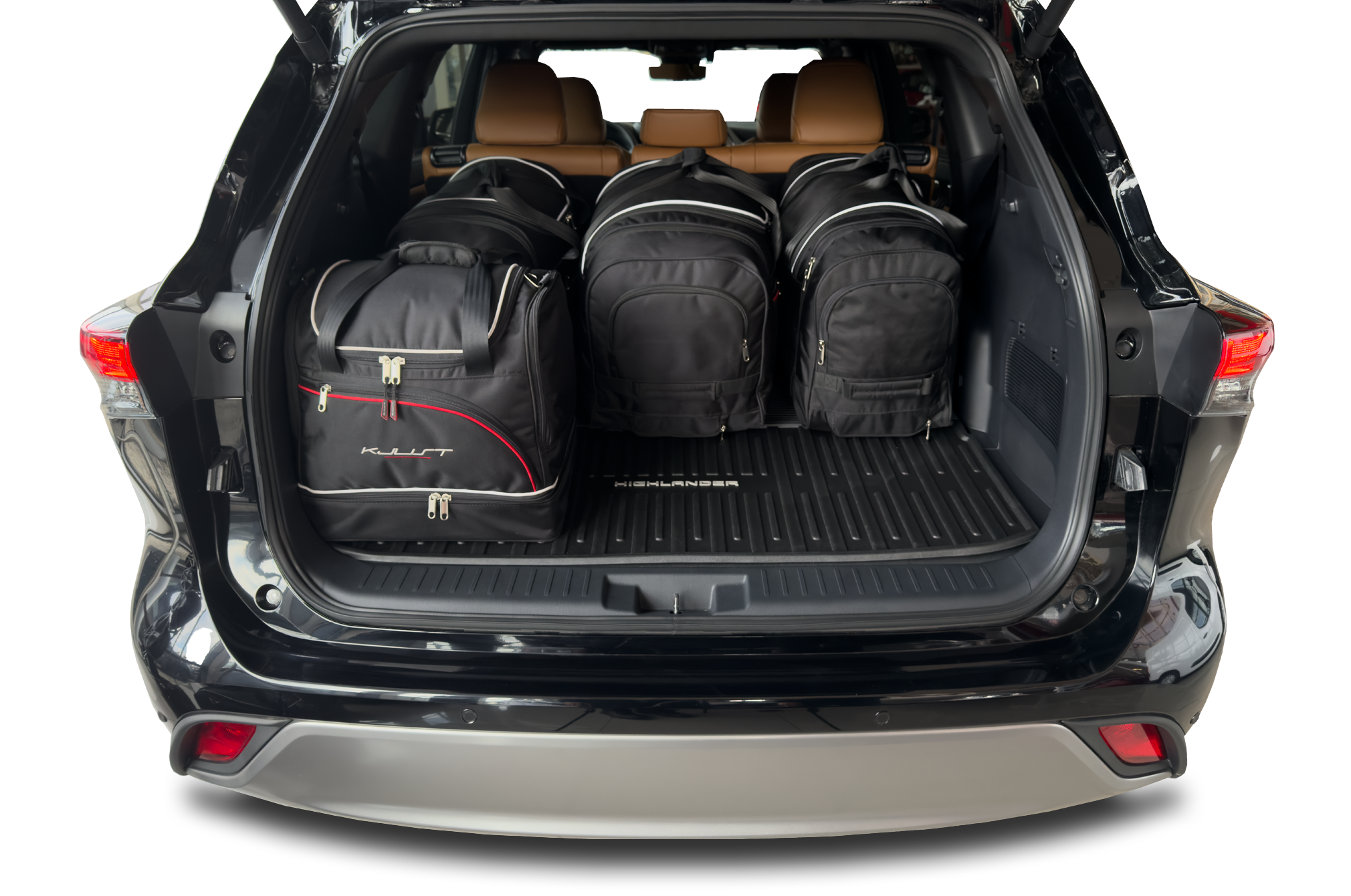 Torby KJUST SPORT do Toyota Highlander Hybrid XU70 — torby wyjmowane z bagażnika krok po kroku