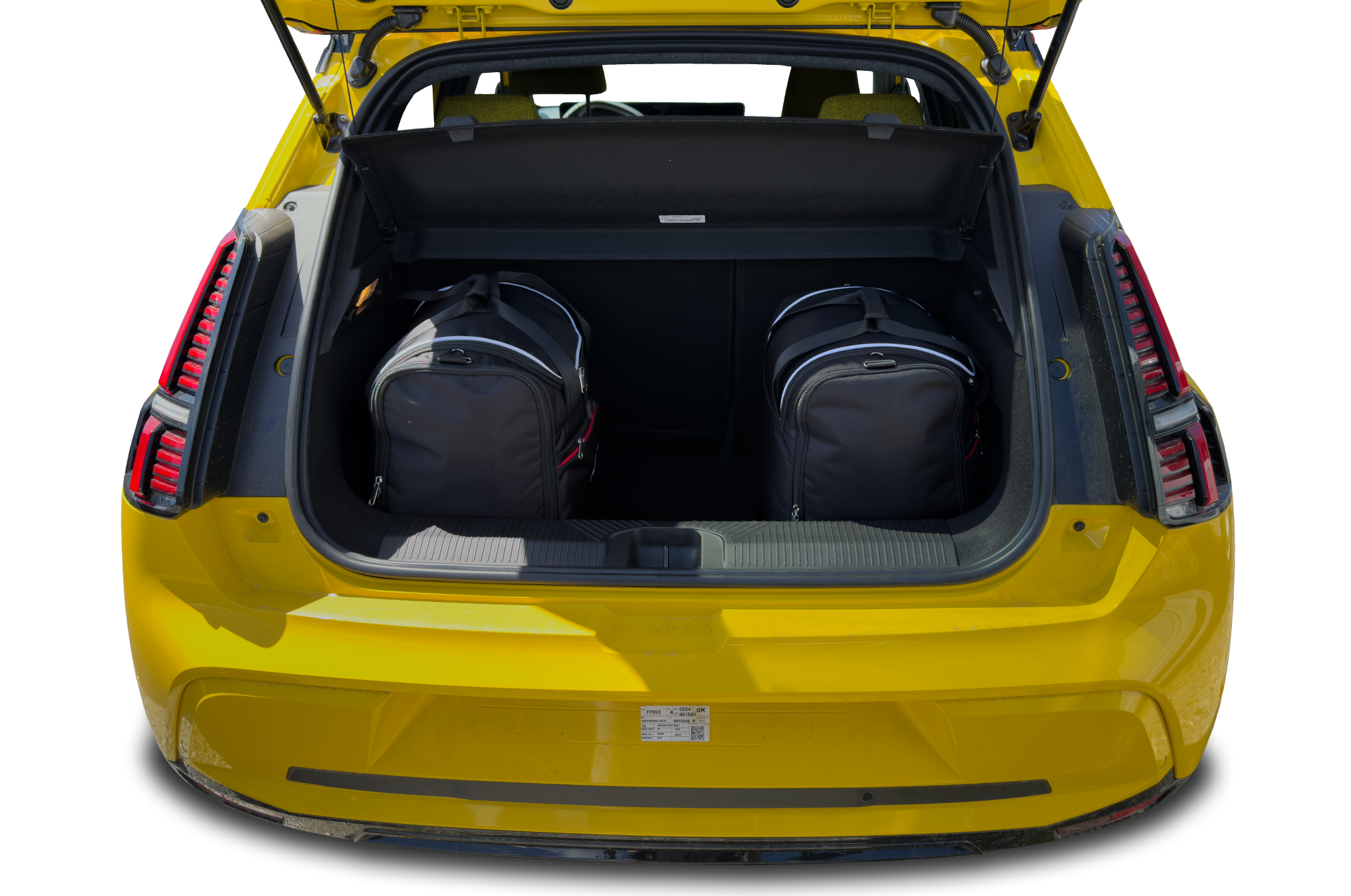 Torby KJUST SPORT do Renault 5 Electric III — torby wyjmowane z bagażnika krok po kroku