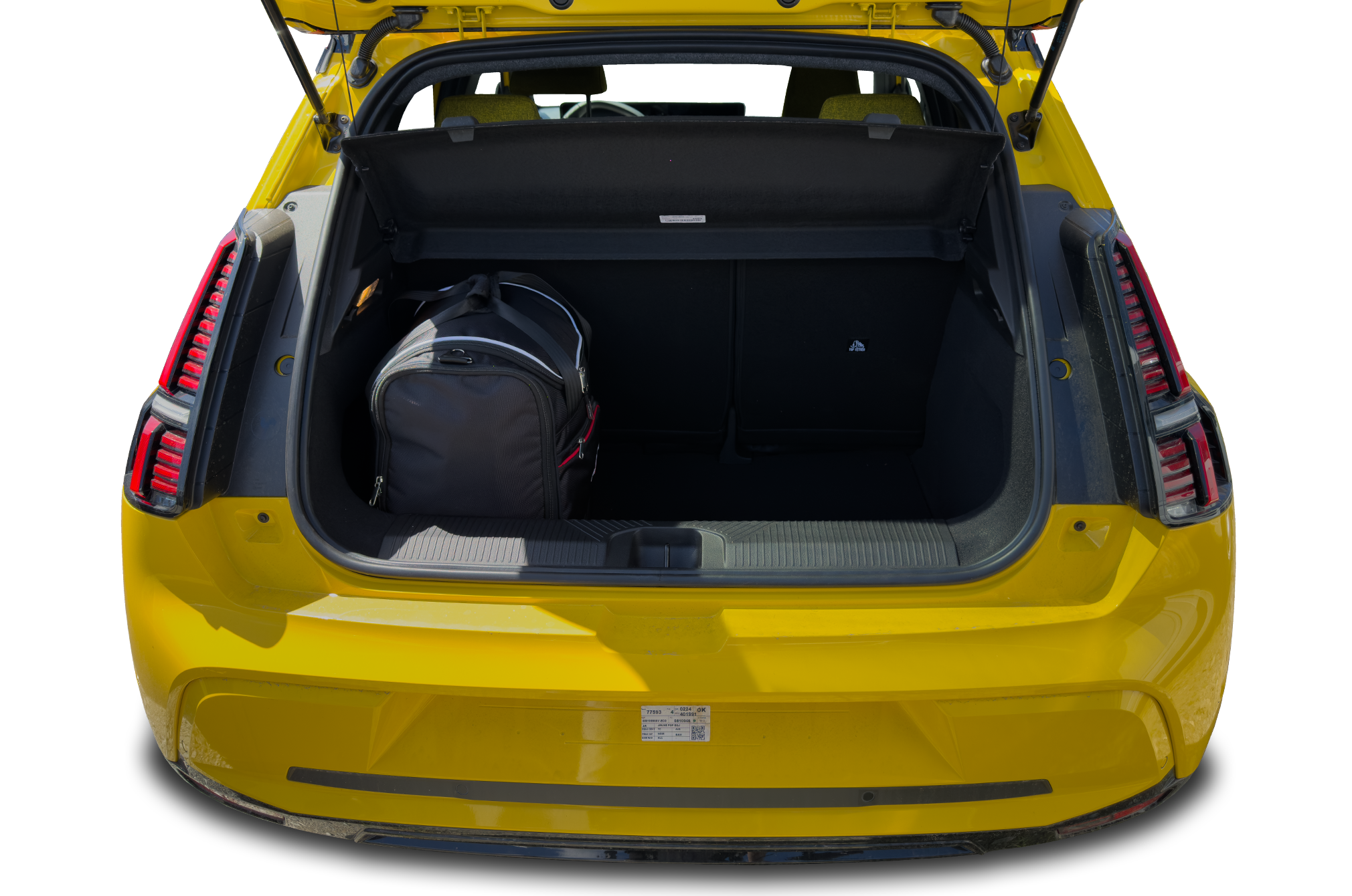 Torby KJUST SPORT do Renault 5 Electric III — torby wyjmowane z bagażnika krok po kroku