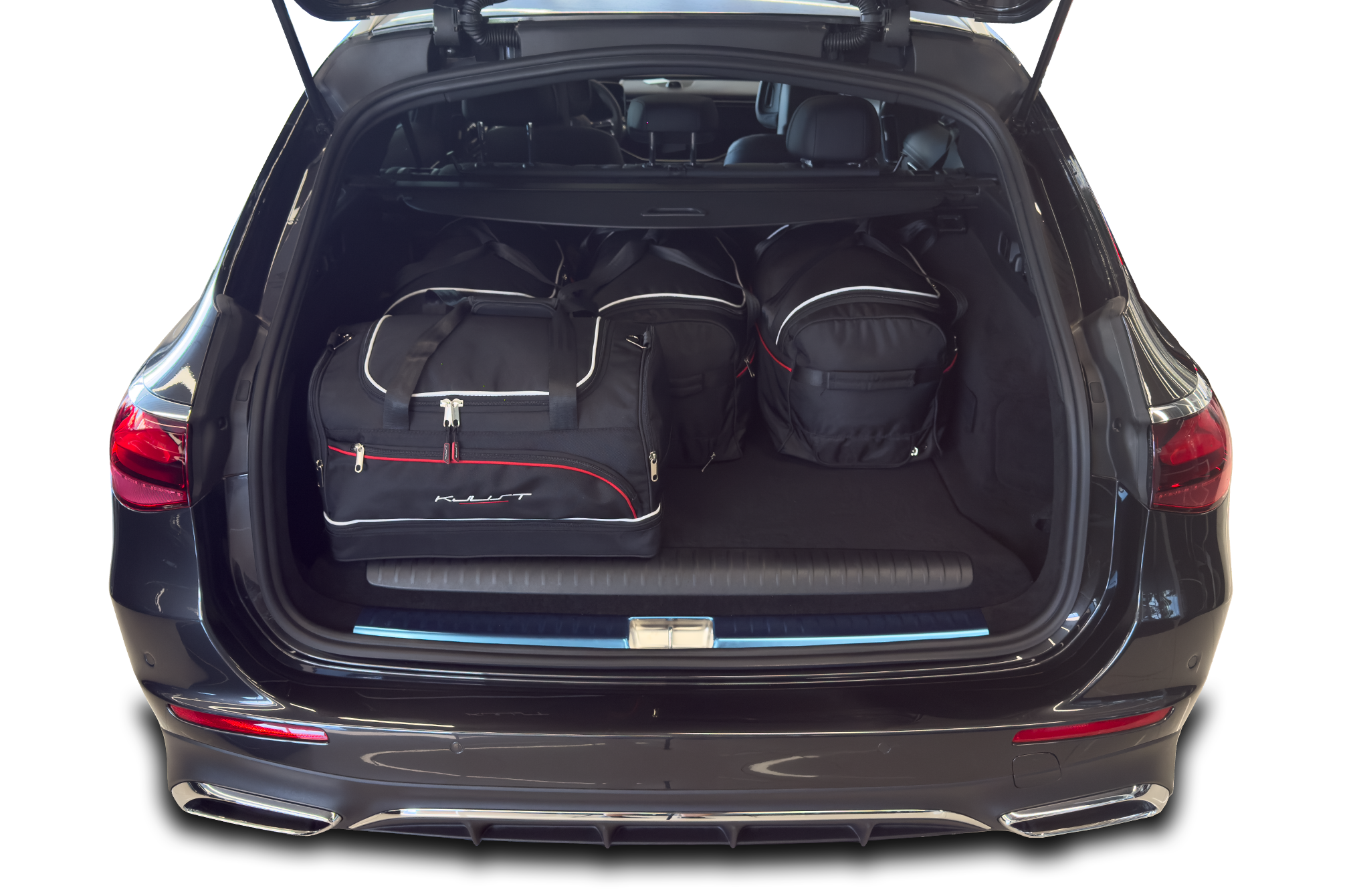 Torby KJUST SPORT do Mercedes-Benz E Estate / All-Terrain Plug-In Hybrid S214 — torby wyjmowane z bagażnika krok po kroku