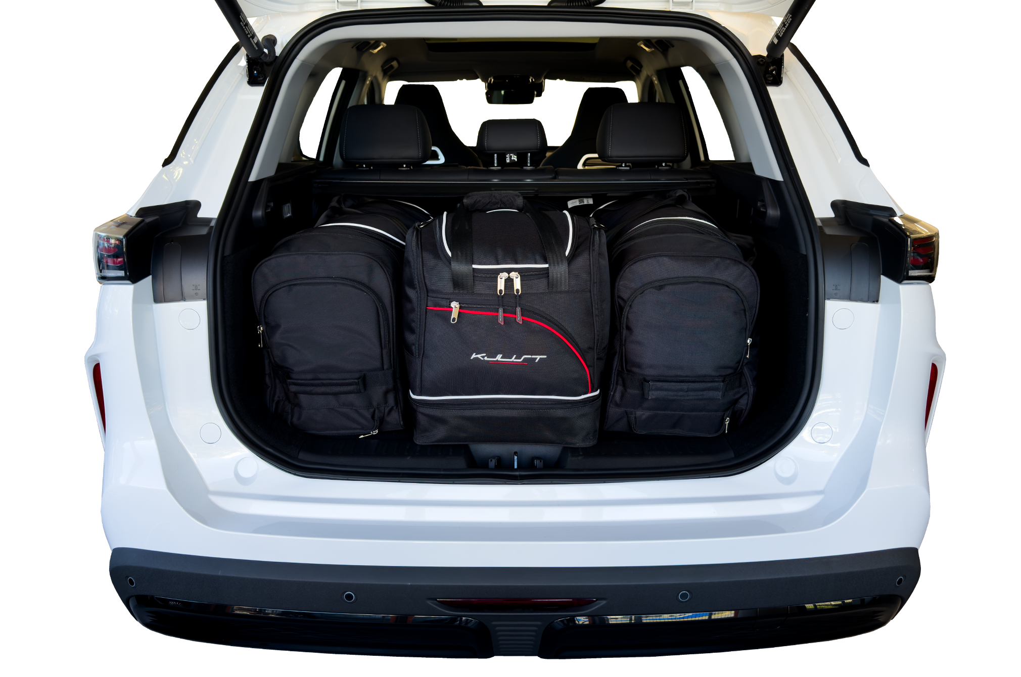Torby KJUST SPORT do Chery Tiggo 7 II — zestaw ułożony w bagażniku