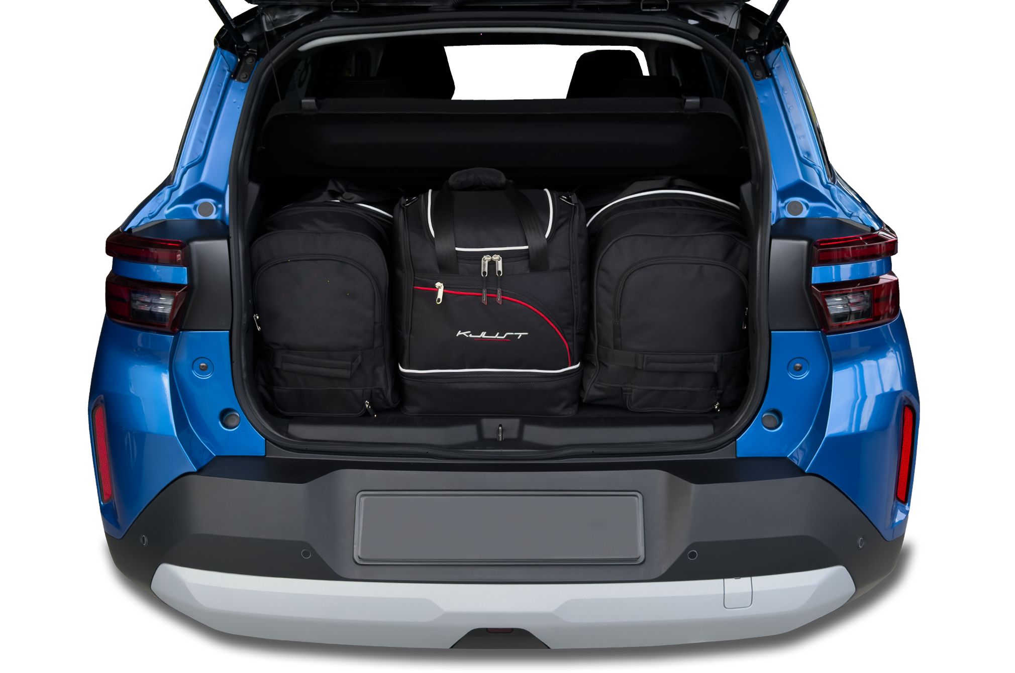 Torby KJUST SPORT do Opel Frontera Electric C — zestaw ułożony w bagażniku