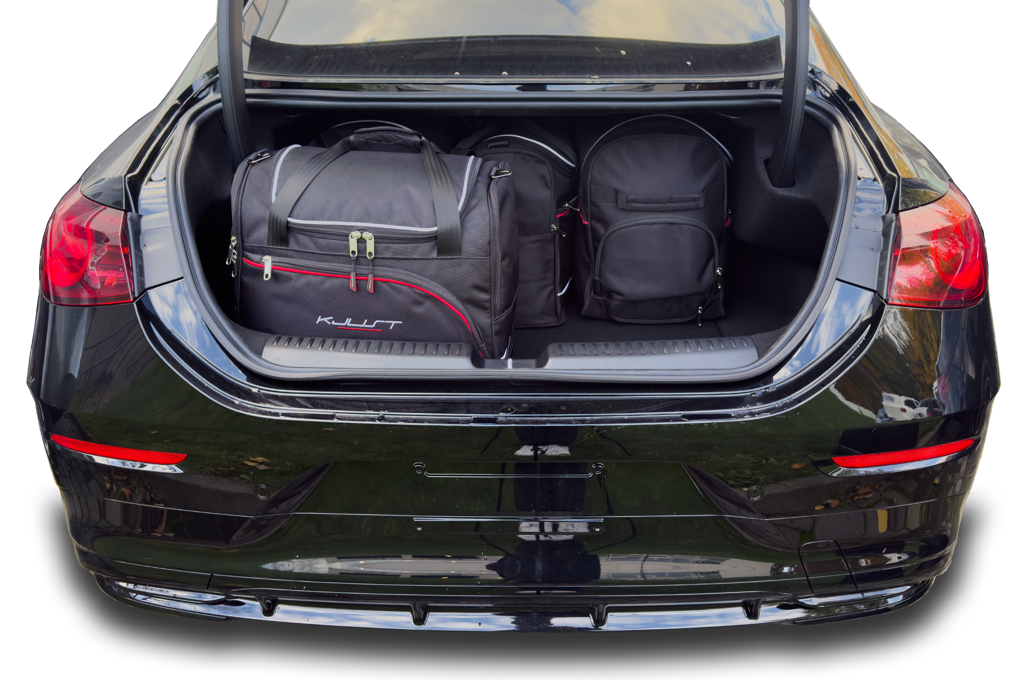 Torby KJUST AERO do Mercedes-Benz CLA Coupe EQ Electric C174 — torby wyjmowane z bagażnika krok po kroku