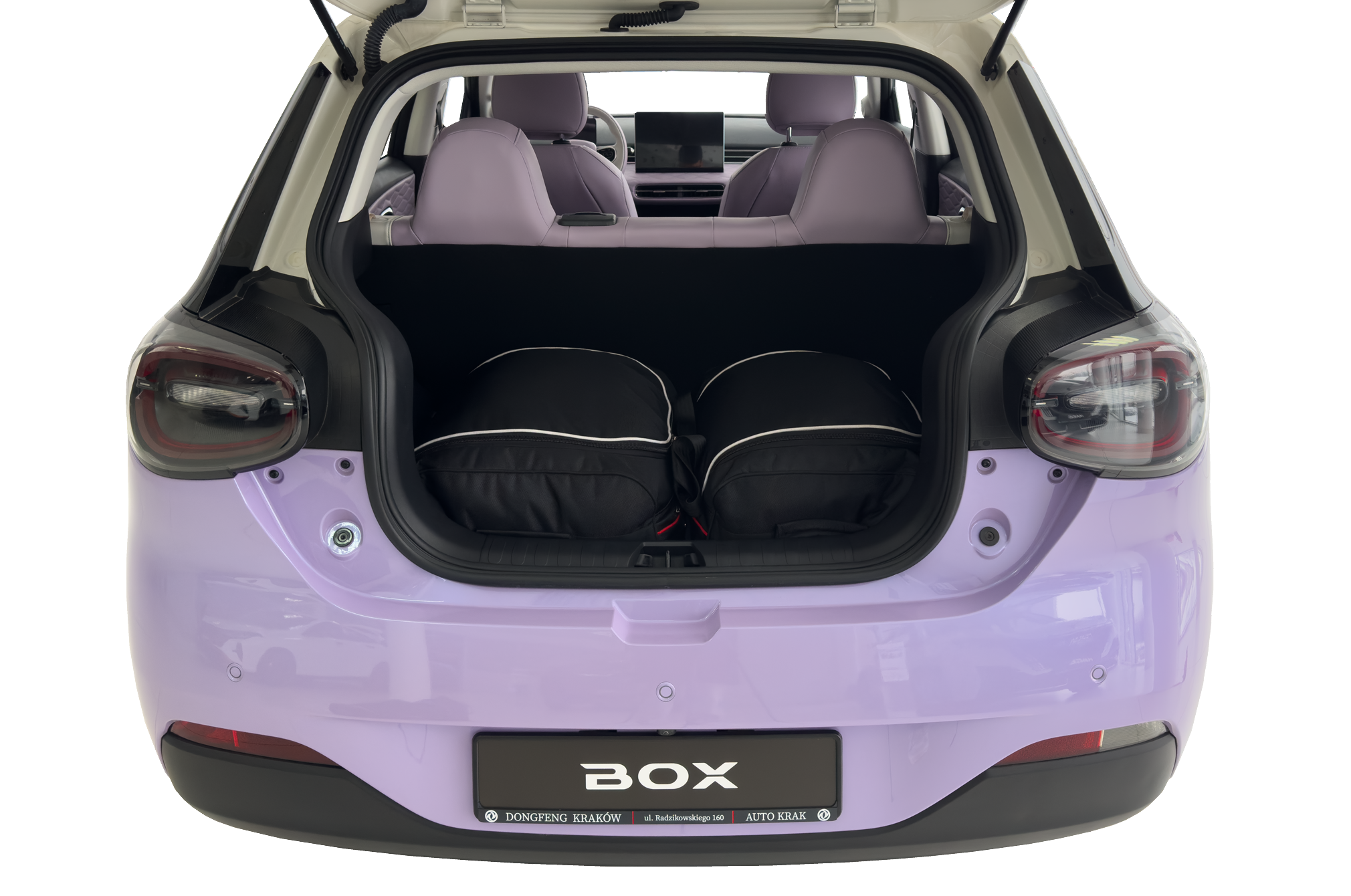 Torby KJUST AERO do Dongfeng Box Electric I — torby wyjmowane z bagażnika krok po kroku