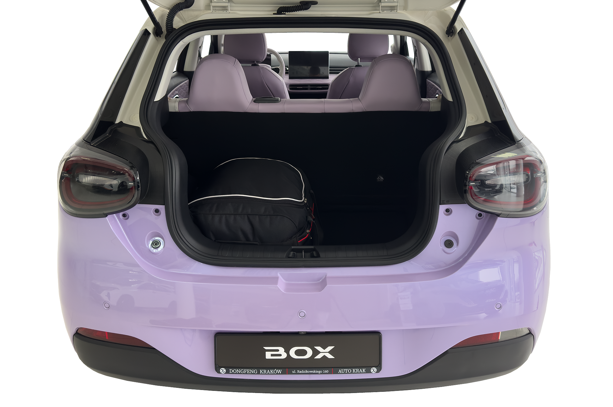 Torby KJUST AERO do Dongfeng Box Electric I — torby wyjmowane z bagażnika krok po kroku