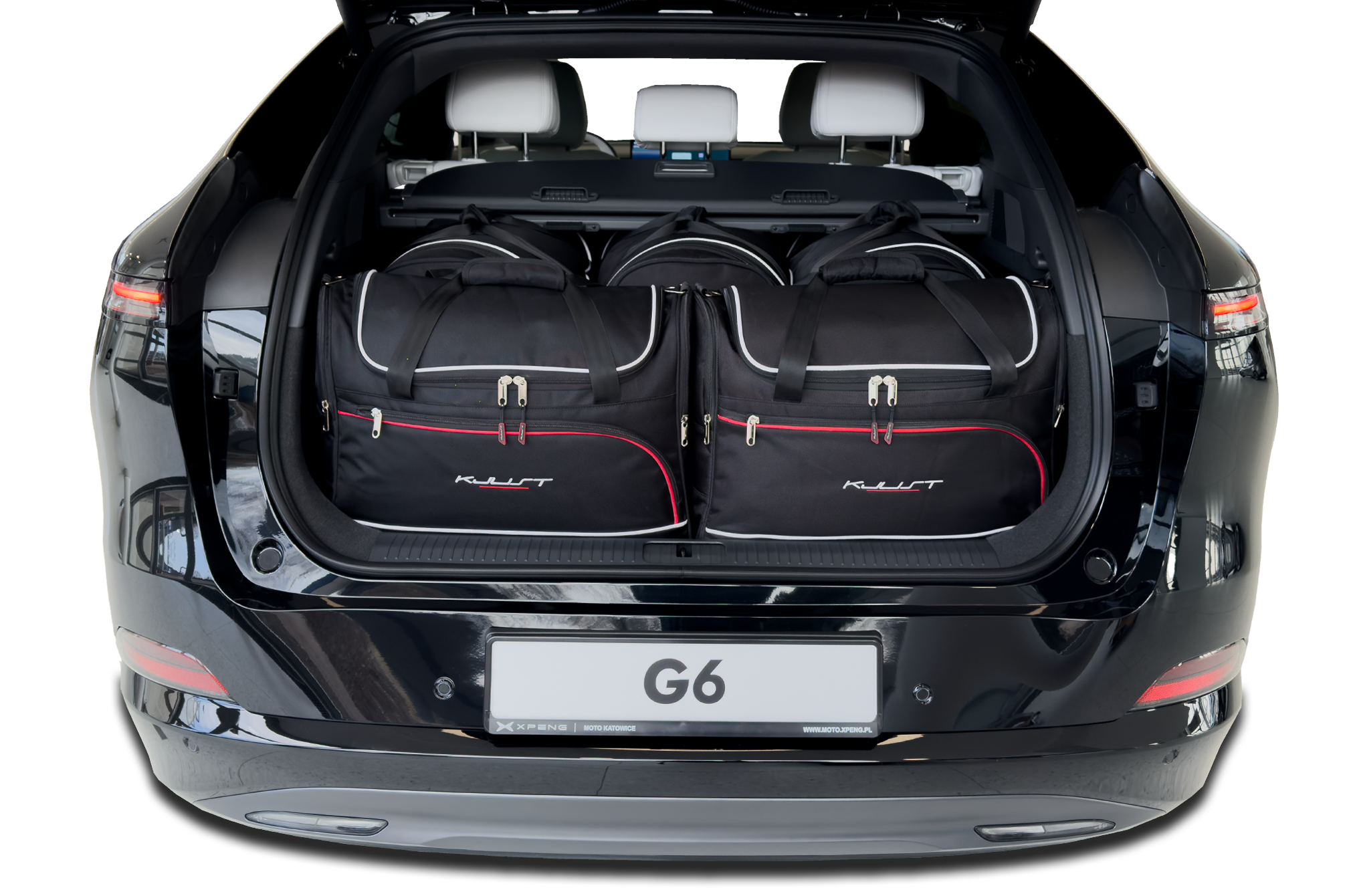 Torby KJUST AERO do XPeng G6 Electric I — zestaw ułożony w bagażniku