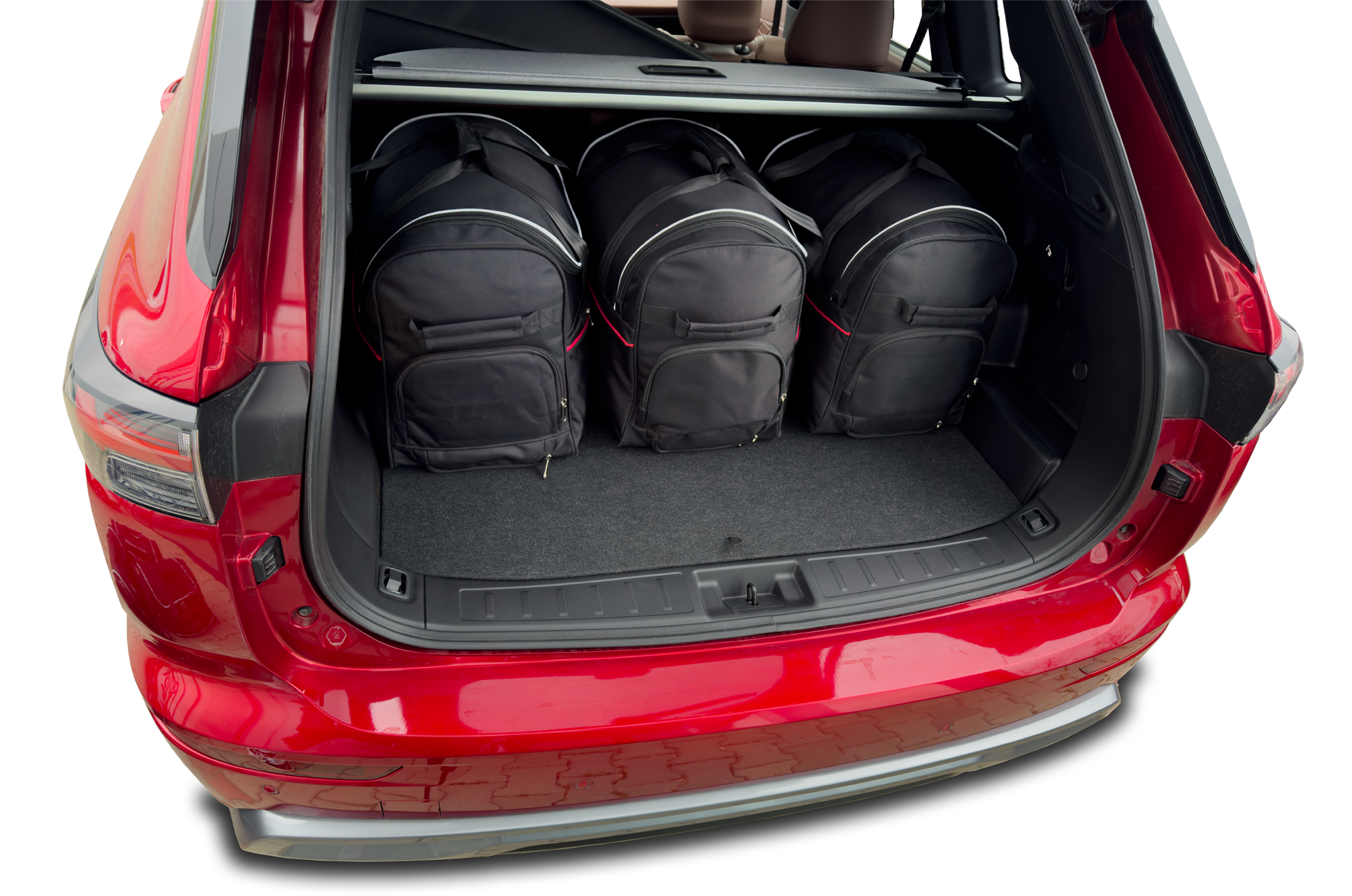 Torby KJUST AERO do Mitsubishi Outlander Plug-In Hybrid IV — torby wyjmowane z bagażnika krok po kroku