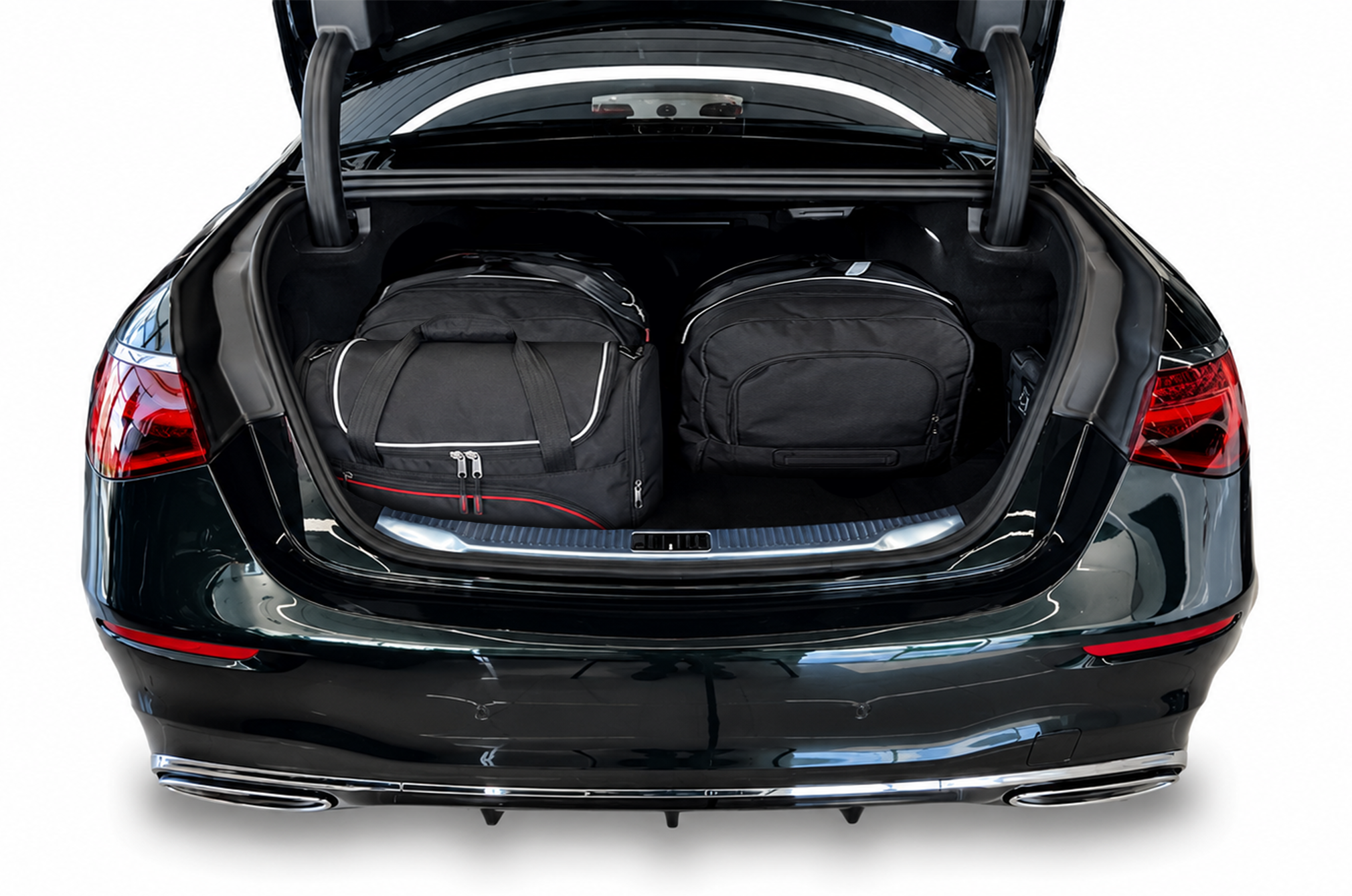 Torby KJUST SPORT do Mercedes-Benz S Limousine Long Plug-In Hybrid V223 — torby wyjmowane z bagażnika krok po kroku